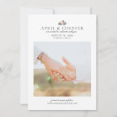 ブラックパーム フォト セーブ・ザ・デート 招待状 (裏面)