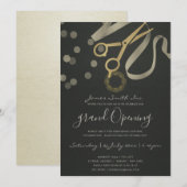 ブラックパールシルバーリボンカットグランドオープニング 招待状 (正面/裏面)