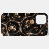 ブラックパールテディベア風iPhoneケース iPhoneケース (裏面横)