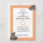 ブラックパールワトゥシタカオフローラ結婚式招待状 招待状 (裏面)