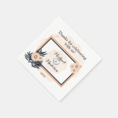 ブラックパールワトゥシタカオ結婚のナプキンス スタンダードカクテルナプキン (角)