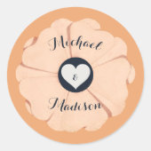 ブラックパールワトゥシタカオ結婚封筒用シール ラウンドシール (正面)