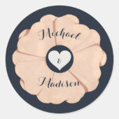 ブラックパールワトゥシタカオ結婚封筒用シール ラウンドシール (正面)