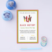 ブラックヒストリお祝いイベント統一された事業 チラシ (シングル)