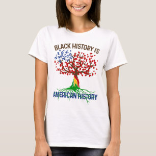 ブラックヒストリはアメリカの歴史アフリカのルーツメル Tシャツ
