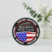 ブラックヒストリイベントカスタマイズ可能招待状 招待状 (スタンド正面)