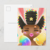 ブラックヒストリカリーンメラニンガール魔法クイーンシエスタ シーズンポストカード (正面/裏面)