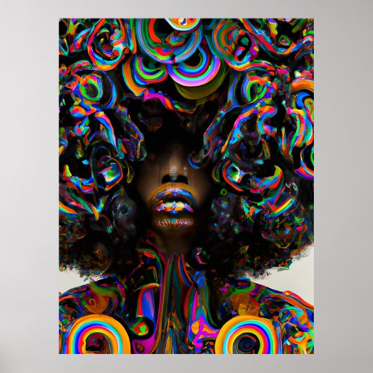 ブラックヒストリカリーンメラニンガール魔法クイーンシエスタ ポスター (正面)