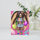 ブラックヒストリカリーンメラニンガール魔法クイーンシエスタ ポストカード (スタンド正面)