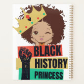 ブラックヒストリカ月プリンセスブラックガール魔法 プランナー手帳 (裏面)