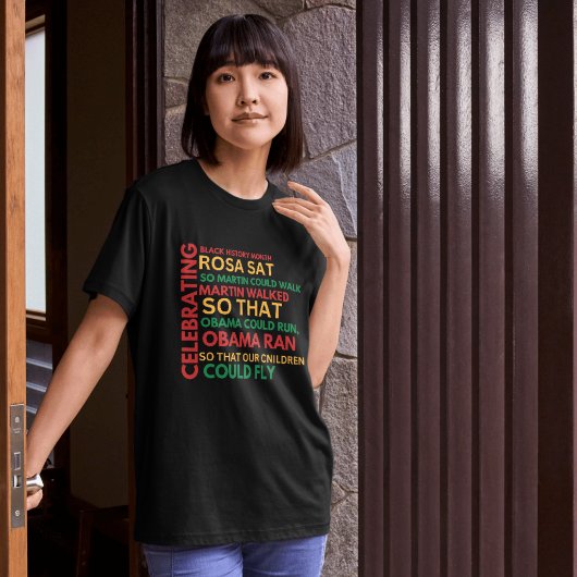 ブラックヒストリグラフィックTシャツAfro Women Tee top Tシャツ