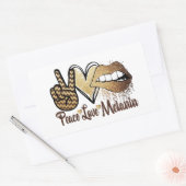 ブラックヒストリピースラブメラニンステッカー 長方形シール (封筒)