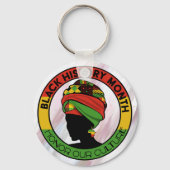 ブラックヒストリフローラリバーシブル培養キーチェーン キーホルダー (正面)