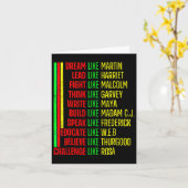 ブラックヒストリプライドマーチンブラックアフロアフリカ カード (黄色い花)