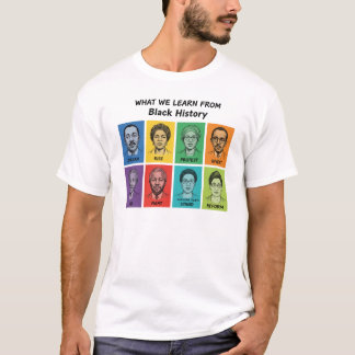ブラックヒストリーの教訓 励ましのグラフィック Tシャツ