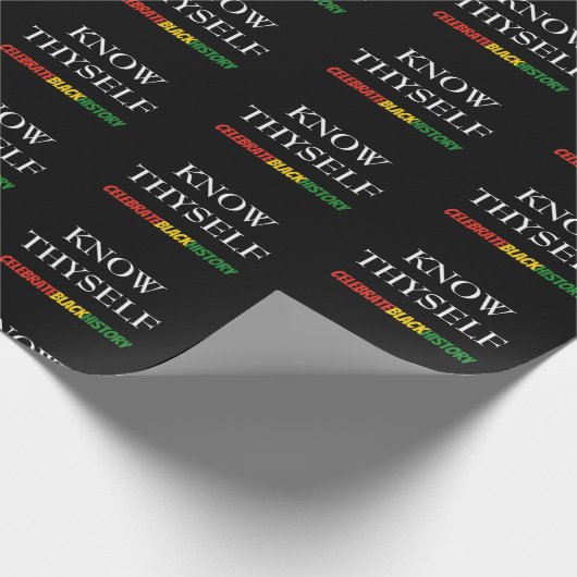 ブラックヒストリーの月は自分のBHMを知やる気を起こさせるる ラッピングペーパー (角)