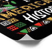 ブラックヒストリーはアメリカの歴史プライドブラック ポスター (角)