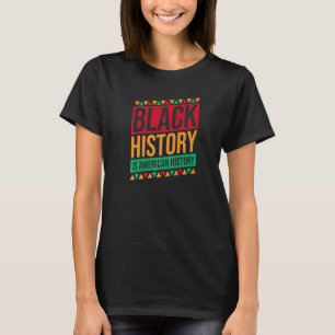 ブラックヒストリーはアメリカの歴史レトロブラックホイスト Tシャツ