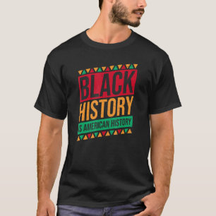 ブラックヒストリーはアメリカの歴史レトロブラックホイスト Tシャツ