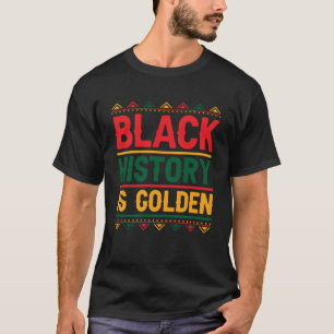 ブラックヒストリーはゴールデン月文化自信K Tシャツ