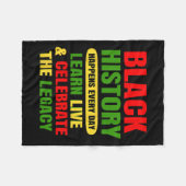 ブラックヒストリーは毎日起こるブラックヒストリー・モント フリースブランケット (正面(横))