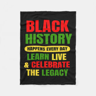 ブラックヒストリーは毎日起こるブラックヒストリー・モント フリースブランケット