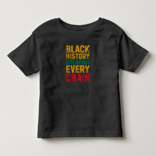 ブラックヒストリーを称え、鎖を断つエンパワーメント トドラーTシャツ
