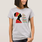 ブラックヒストリーウーマンビューティフル魔法プリントTシャツ Tシャツ (正面)