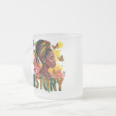 ブラックヒストリーマグカップデザイン フロストグラスマグカップ (正面左)