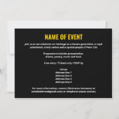 ブラックヒストリーマンスのお祝い BHMイベント 招待状 (裏面)