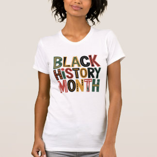 ブラックヒストリーマンスの女性用セレブレーションTシャツ Tシャツ