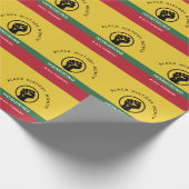 ブラックヒストリーマンス アフリカ系アメリカ人 カーブドテキスト ラッピングペーパー (角)