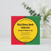 ブラックヒストリーマンス イベント招待状 パーソナライズ 招待状 (スタンド正面)