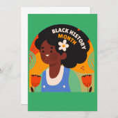 ブラックヒストリーマンス カード - 中身が白紙 (正面/裏面)