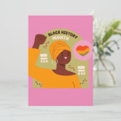 ブラックヒストリーマンス カード - 白紙の招待状 (スタンド正面)