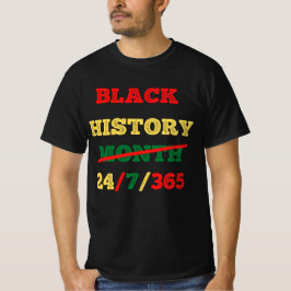 ブラックヒストリーマンス 24/7/365 - ブラックヒストリー Tシャツ