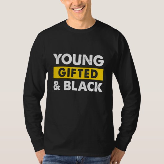 ブラックヒストリーマンス BLM メラニン プライド 若者 Tシャツ (正面)