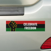 ブラックヒストリーマンス CELEBRATE FREEDOM バンパーステッカー (車上)