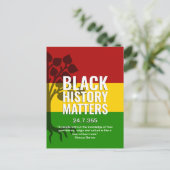 ブラックヒストリーマーカスガーヴィー引用文BHM ポストカード (スタンド正面)