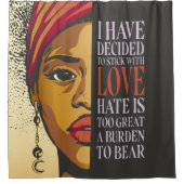 ブラックヒストリーモンタース引用文 – 驚くべきアフリカ人女性 シャワーカーテン (正面)