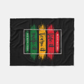ブラックヒストリー学ライブデザインブラックホイスト フリースブランケット (正面(横))
