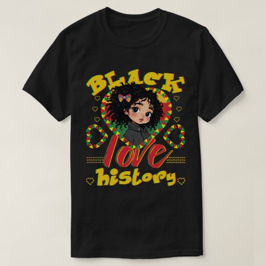 ブラックヒストリー愛 Tシャツ (デザイン正面)