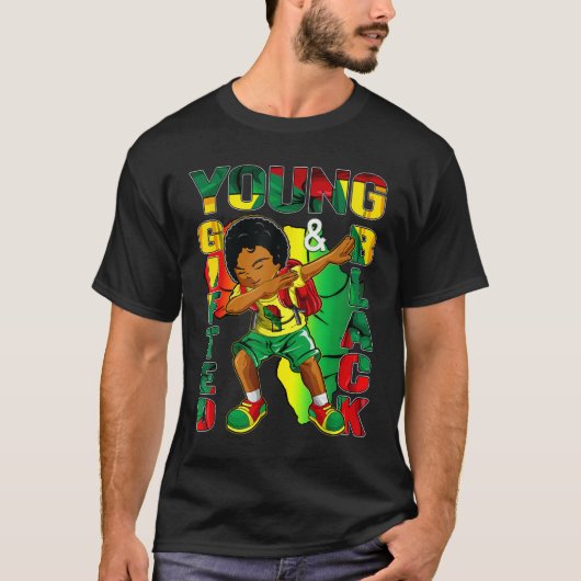 ブラックヒストリー月の装飾トップ若い才能B Tシャツ (正面)