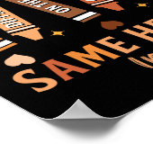 ブラックヒストリー月アフリカンアメリカン同じハート ポスター (角)