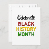 ブラックヒストリー月カスタム文字 シーズンポストカード (正面/裏面)