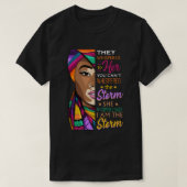 ブラックヒストリー月シャツアフリカン・ウーマンAfro I Am Tシャツ (デザイン正面)
