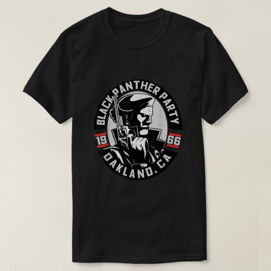 ブラックヒストリー月パンサーパーティー1966 Oakland Cal Tシャツ (デザイン正面)