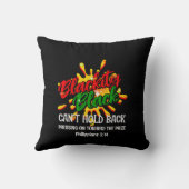 ブラックヒストリー月ブラックイティブラックは後ろに持ち込めない クッション (裏面)