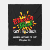 ブラックヒストリー月ブラックイティブラックは後ろに持ち込めない フリースブランケット (正面)