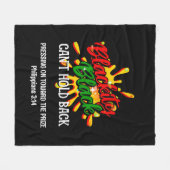 ブラックヒストリー月ブラックイティブラックは後ろに持ち込めない フリースブランケット (正面(横))